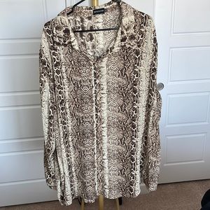 Pretty little thing snake print blouse